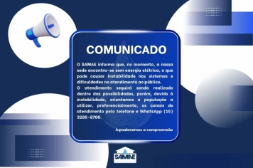 COMUNICADO SAMAE