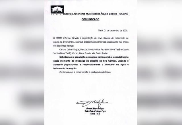 COMUNICADO