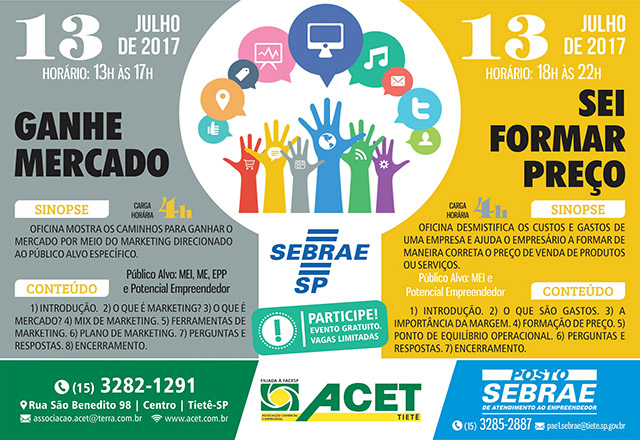 Sebrae realiza oficinas para empresários locais