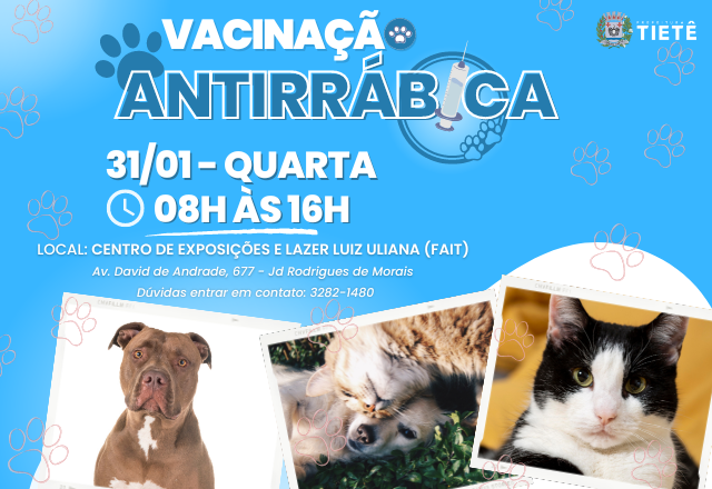 VACINAÇÃO ANTIRRÁBICA - 31/01