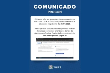 AVISO DE RECESSO PROCON