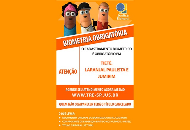 Cadastramento Biométrico é Obrigatório na Região