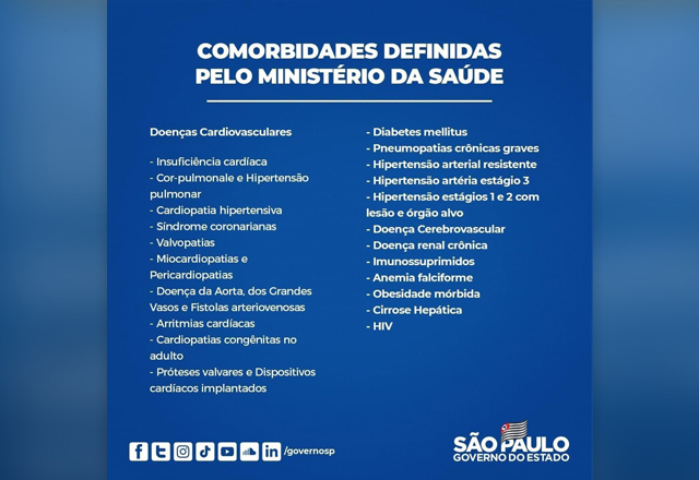 Vacinação contra a Covid-19 (comorbidades)