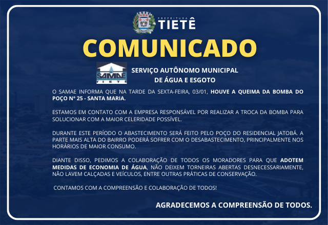 COMUNICADO - SAMAE