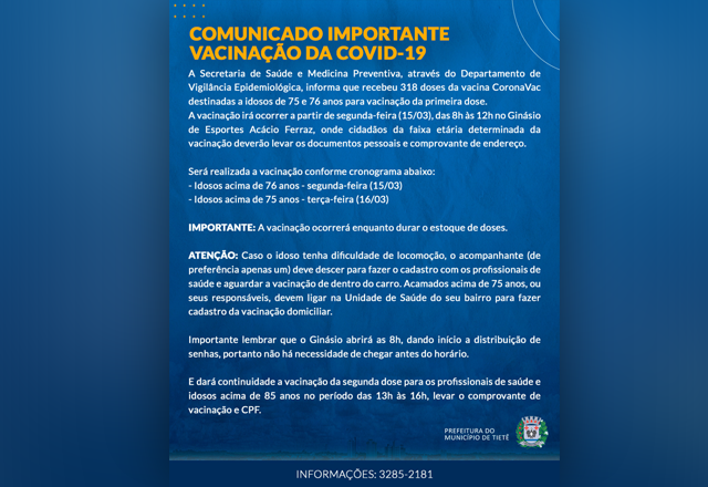 Vacinação contra a Covid-19