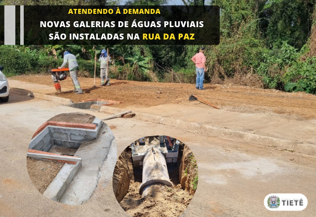 NOVAS GALERIAS DE ÁGUAS PLUVIAIS