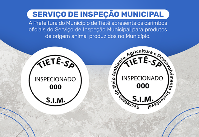 Informativo de Utilidade Pública: Prefeitura divulga Carimbos do SIM - Serviço de Inspeção Municipal