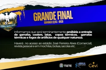 Final da Copa Tietê Cevi 2026 terá regras de segurança reforçadas