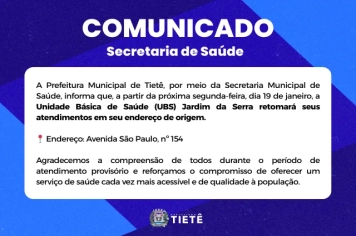 retorno UBS Jardim da Serra