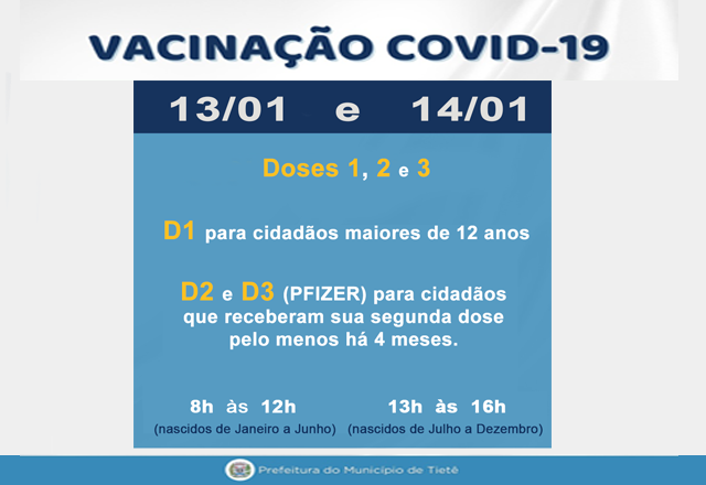 VACINAÇÃO COVID-19 (13/01 E 14/01)