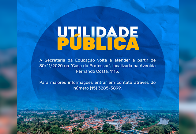 Comunicado: Secretaria da Educação