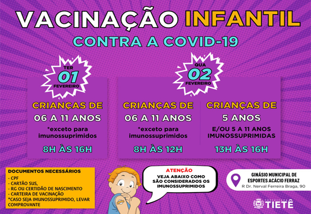 VACINAÇÃO INFANTIL COVID 19