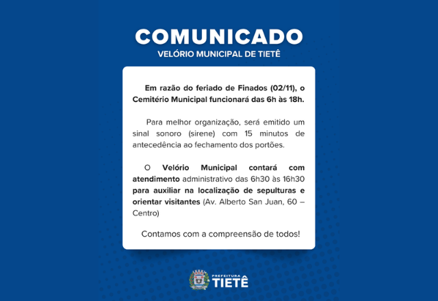 COMUNICADO FINADOS
