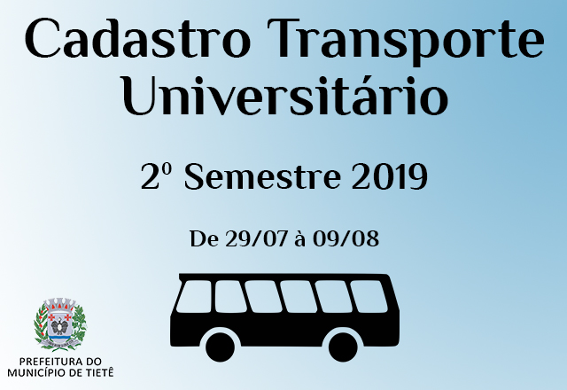 Transporte Universitário inicia Cadastro para o 2° Semestre