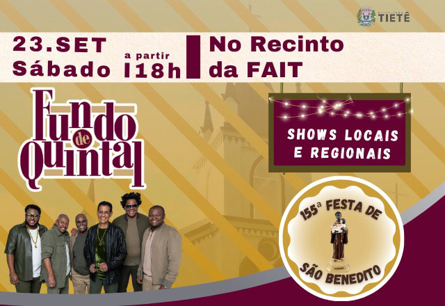 155° FESTA EM LOUVOR A SÃO BENEDITO