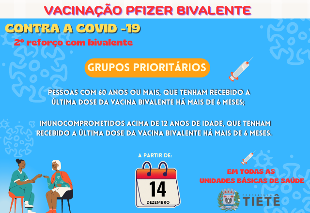 VACINAÇÃO PFIZER BIVALENTE 2º REFORÇO