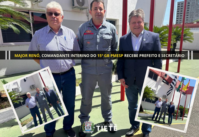 MAJOR RENÓ, RECEBE PREFEITO E SECRETÁRIO