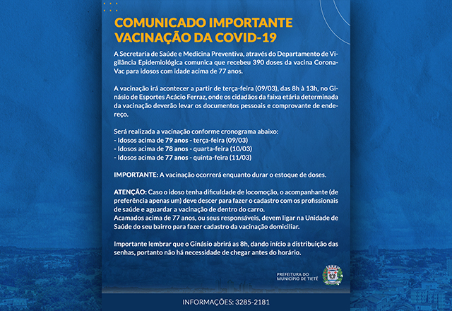 Vacinação contra a Covid-19