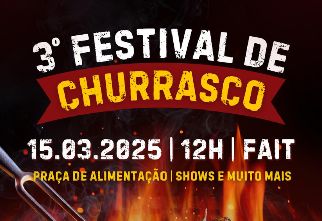É neste sábado! 3º Festival de Churrasco de Tietê!