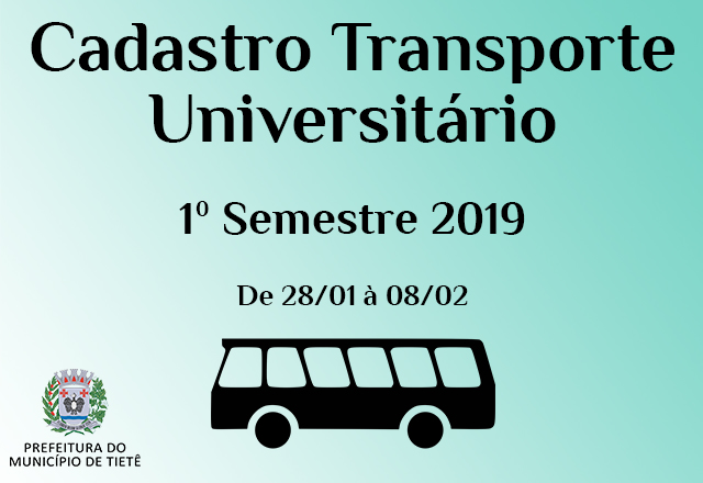 Secretaria de Educação inicia cadastramento para o Transporte Universitário 2019