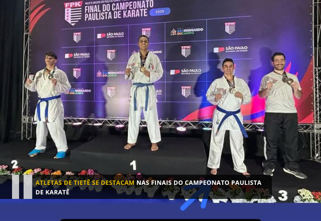 Atletas de Tietê se destacam nas finais do Campeonato Paulista de Karatê
