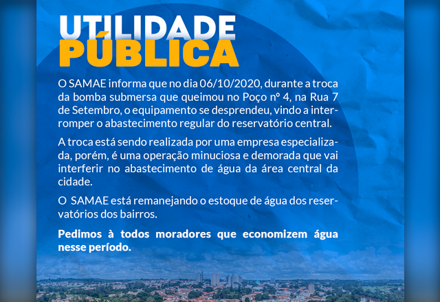 Comunicado SAMAE