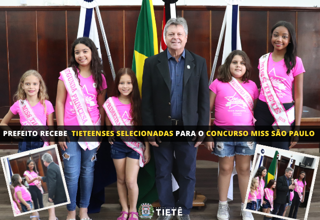 PREFEITO RECEBE SELECIONADAS DO CONCURSO MISS SÃO PAULO