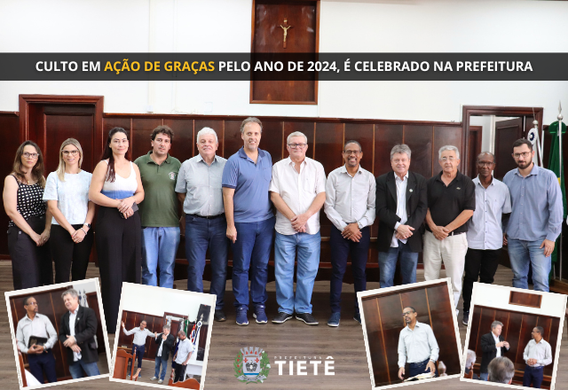 CULTO EM AÇÃO DE GRAÇAS, É CELEBRADO NA PREFEITURA!