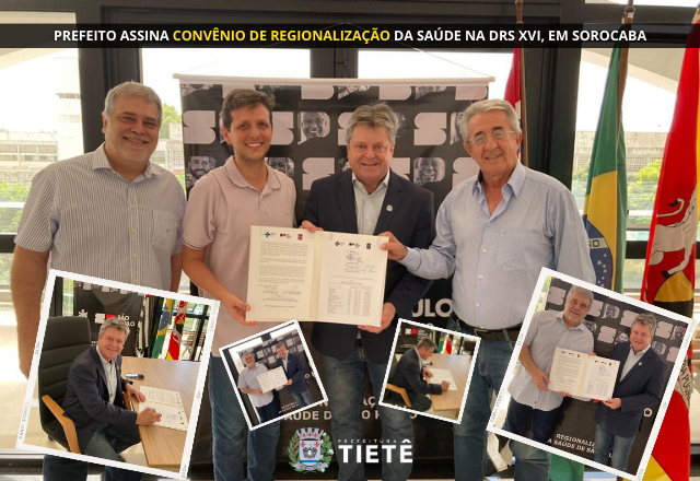 PREFEITO ASSINA CONVÊNIO DE REGIONALIZAÇÃO DA SAÚDE