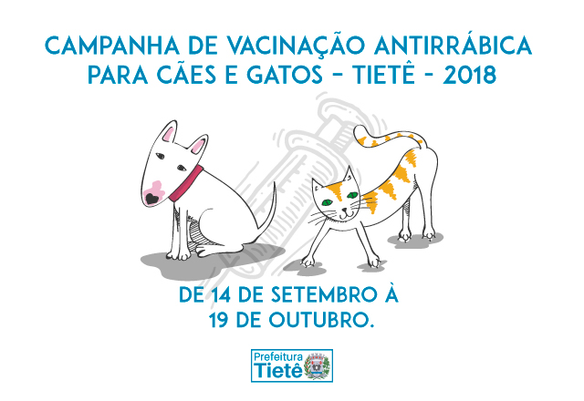 Companha de vacinação antirrábica terá início em setembro