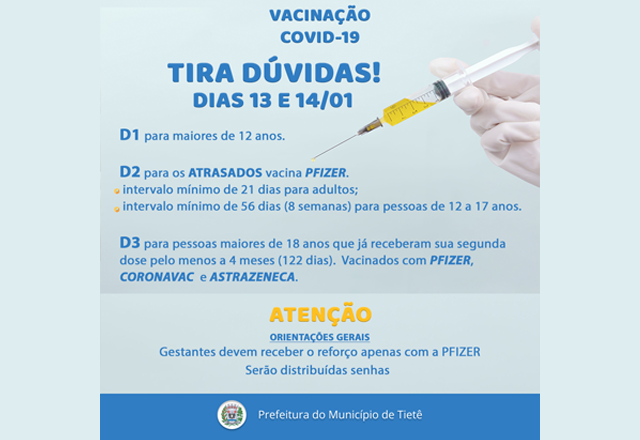 TIRA DÚVIDAS - VACINAÇÃO COVID