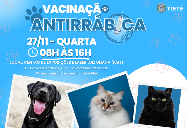 VACINAÇÃO ANTIRRÁBICA - 27/11