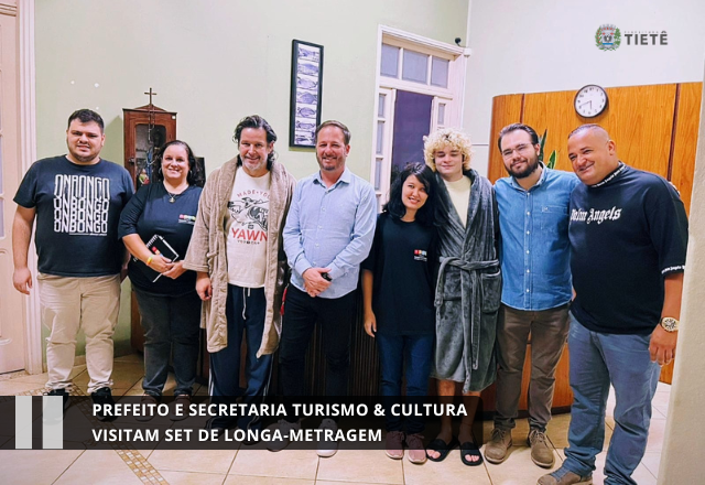 Prefeito e Secretaria Turismo & Cultura visitam set de longa-metragem