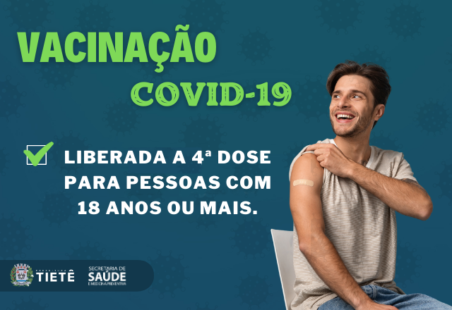 COVID-19: QUARTA DOSE DA VACINA É ESTENDIDA PARA PESSOAS DE 18 ANOS OU MAIS