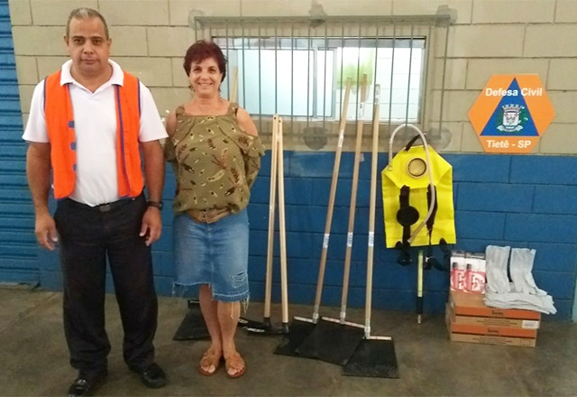 Defesa Civil de Tietê recebe kit estiagem