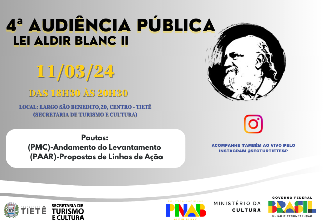 4ª AUDIÊNCIA PÚBLICA - LEI ALDIR BLANC ||