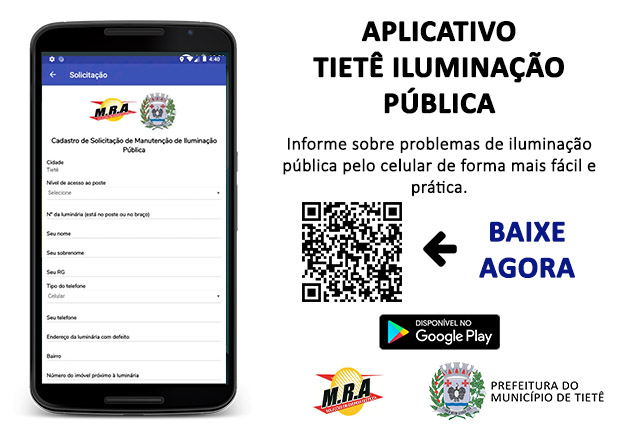 Prefeitura disponibiliza aplicativo para informar sobre falta de iluminação pública