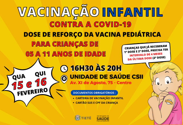 VACINAÇÃO INFANTIL CONTRA À COVID-19