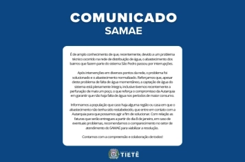 COMUNICADO SAMAE