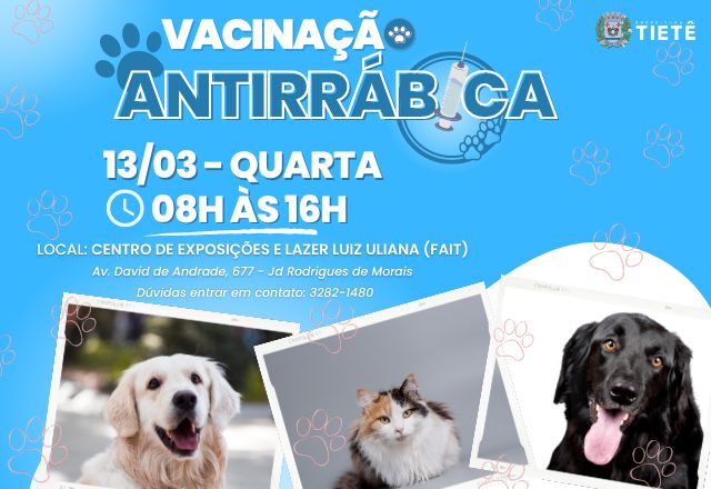 VACINAÇÃO ANTIRRÁBICA- 13/03