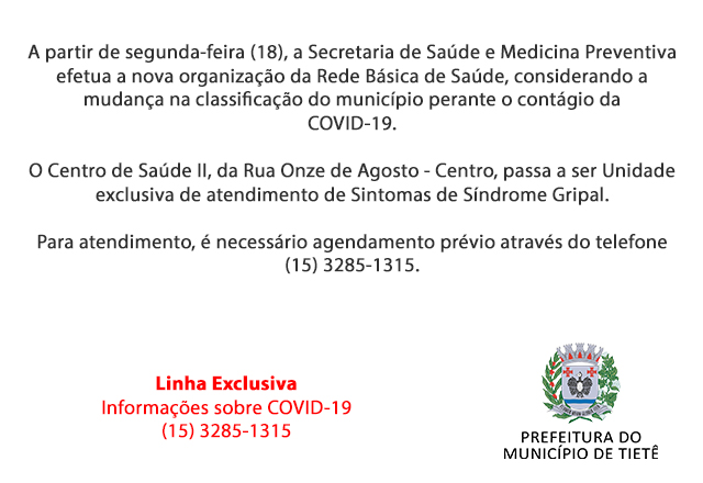 Saúde anuncia nova organização da Rede Básica de Saúde a partir de segunda-feira