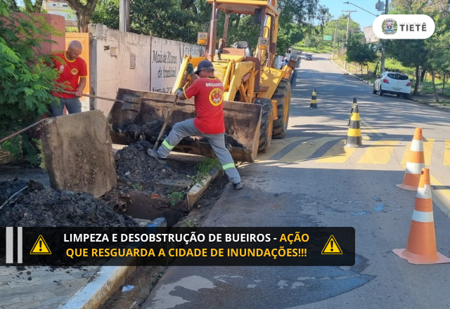 Limpeza e Desobstrução de Bueiros - Ação que Resguarda a Cidade de Inundações!!!