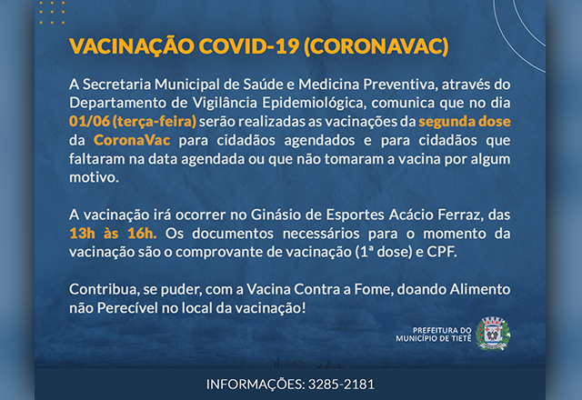 Segunda dose da CoronaVac