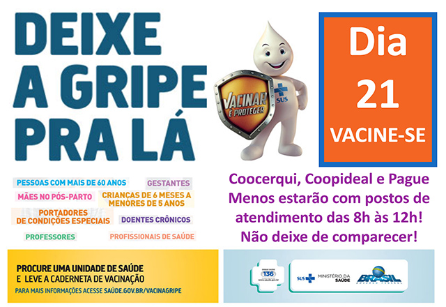 Tietê terá plantão da Vacinação contra influenza nos supermercados neste sábado