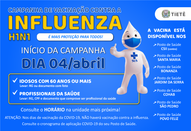 CAMPANHA DE VACINAÇÃO CONTRA A INFLUENZA