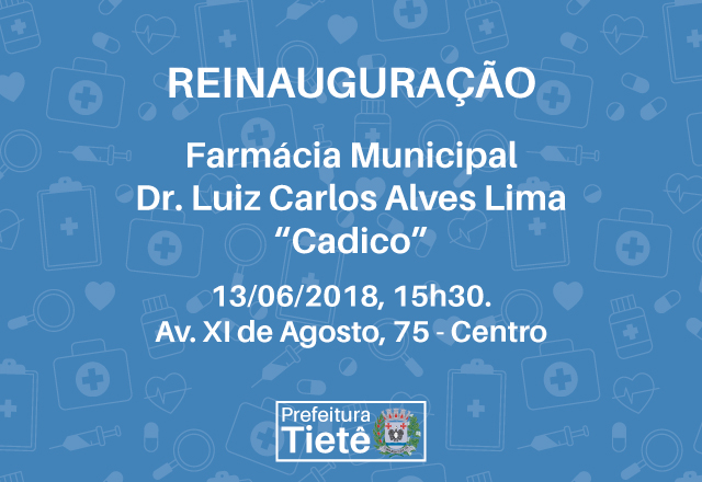 Farmácia Municipal será reinaugurada