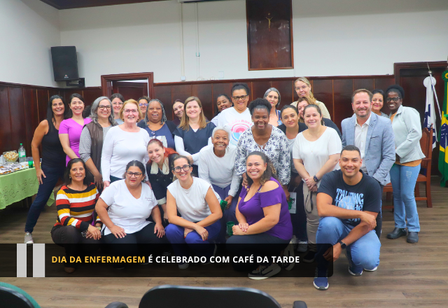 Dia da Enfermagem é celebrado com café da tarde.
