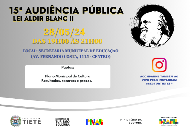 15ª AUDIÊNCIA PÚBLICA - LEI ALDIR BLANC ||