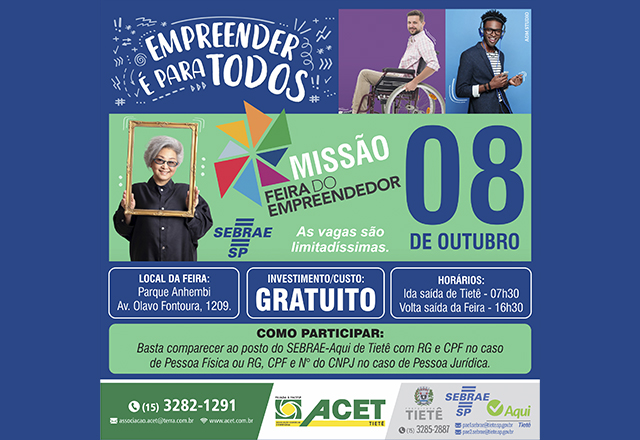 SEBRAE Aqui disponibiliza ônibus para Feira do Empreendedor em outubro