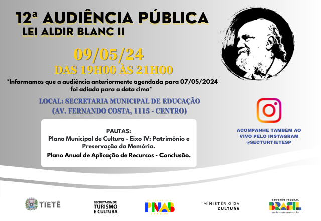 12ª AUDIÊNCIA PÚBLICA - LEI ALDIR BLANC ||